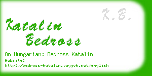 katalin bedross business card